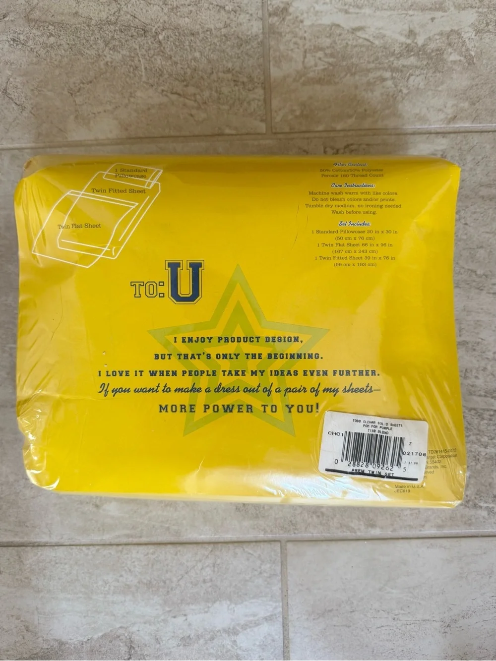 Vintage 2002 Todd Oldham Target Dorm Room Twin Sheets Sealed Y2K NOS